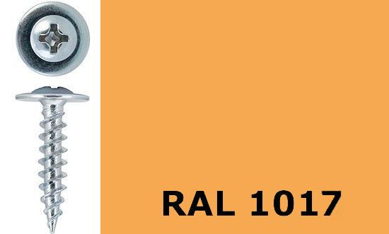 Саморез-клоп острый 4,2х19 окрашенный, RAL 1017 (шафраново-желтый) - фото